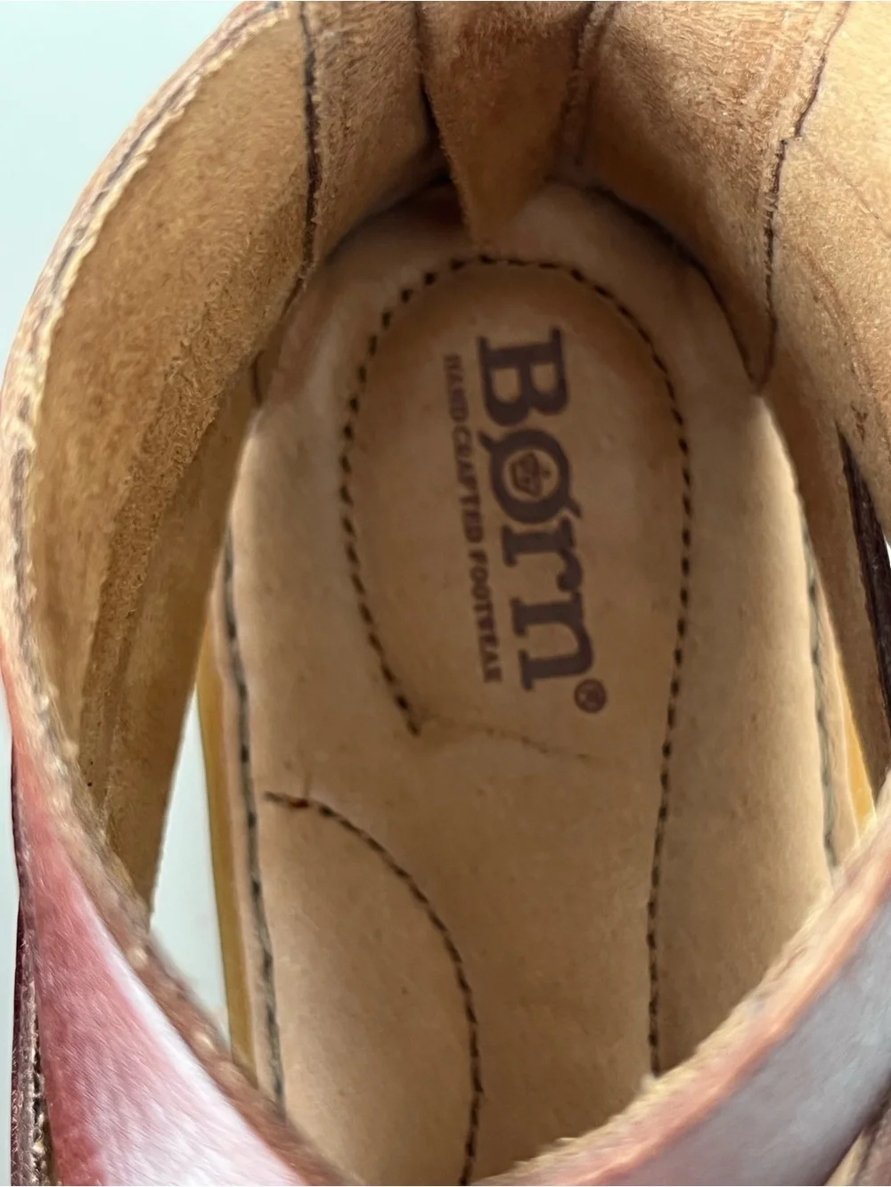 Born Iwa leather woven open toe sandals 6
